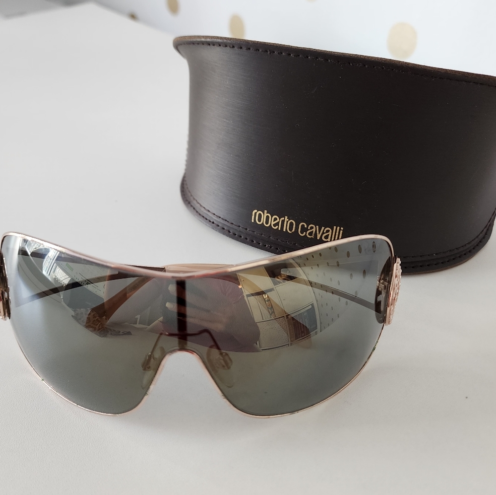Roberto Cavalli Menkar Women Sunglasses- Gold